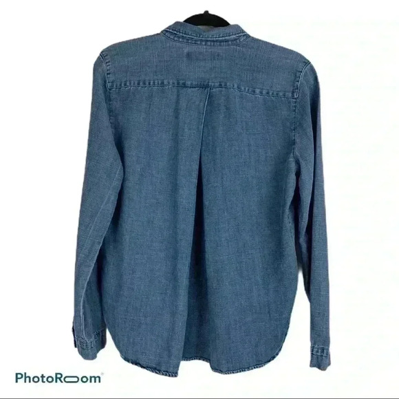 LOFT Soft Denim Color Blouse - Picture 4 of 4